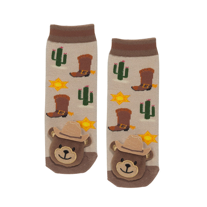 Messy Moose Socks Cowboy 6 Pack - Baby / Brown - Socks