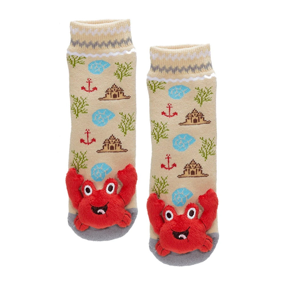Messy Moose Socks Crab 6 Pack - Baby / Beige