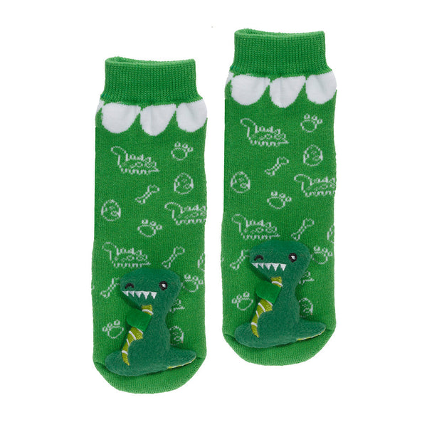 Messy Moose Socks Dinosaur 6 Pack - Baby / Green - Socks