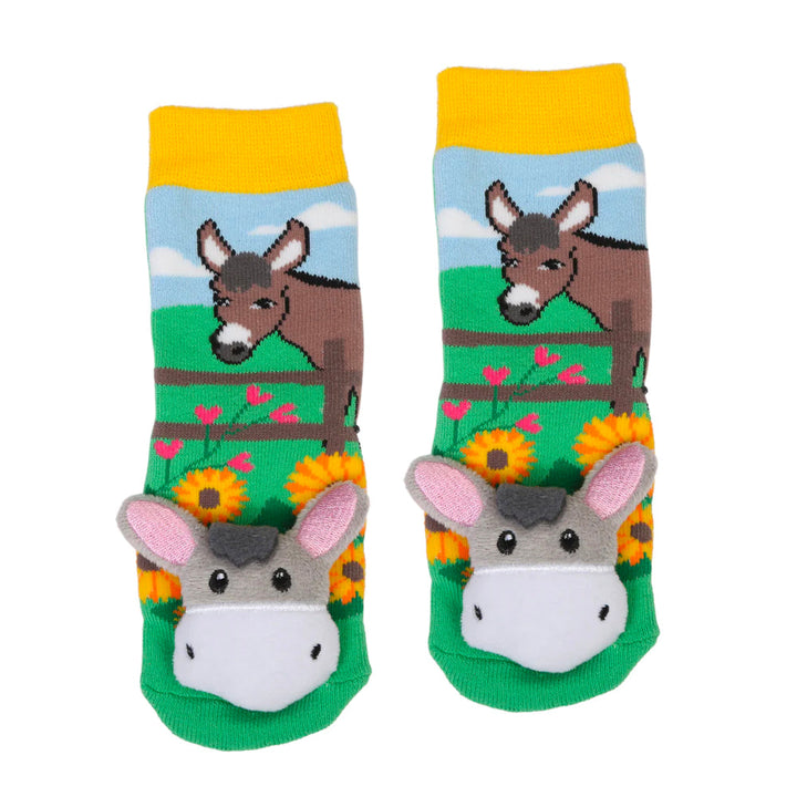 Messy Moose Socks Donkey 6 Pack - Baby / Green - Socks