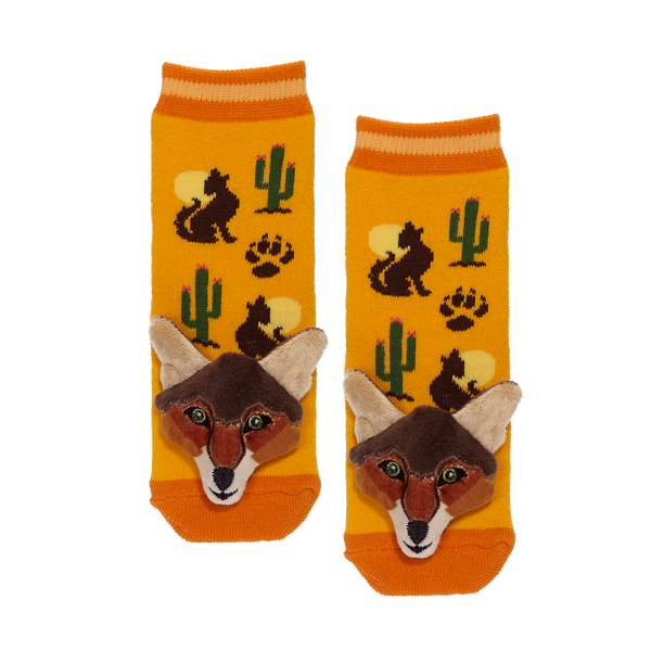 Messy Moose Socks Howling Coyote 6 Pack - Baby / Yellow - Socks