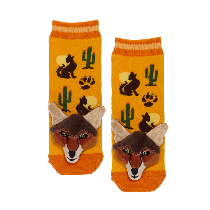 Messy Moose Socks Howling Coyote 6 Pack - Baby / Yellow - Socks