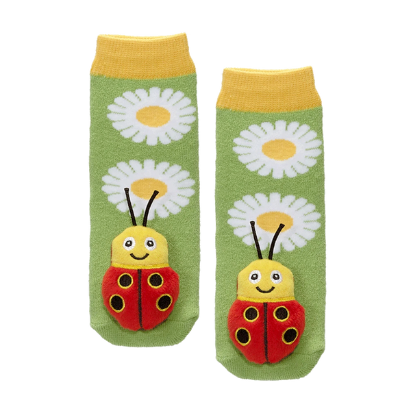 Messy Moose Socks Ladybug 6 Pack - Baby / Green - Socks