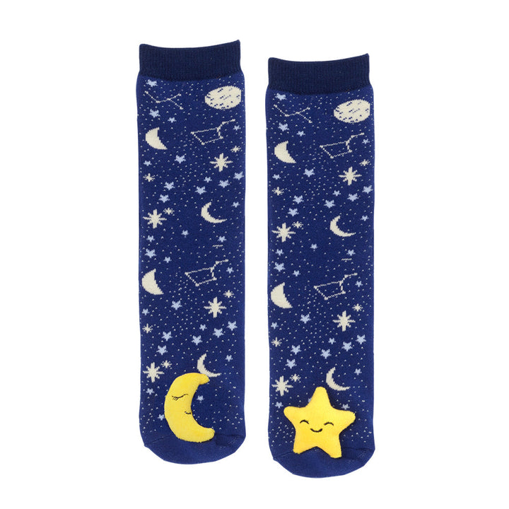 Messy Moose Socks Moon & Star Mismatch 6 Pack - Youth - Socks