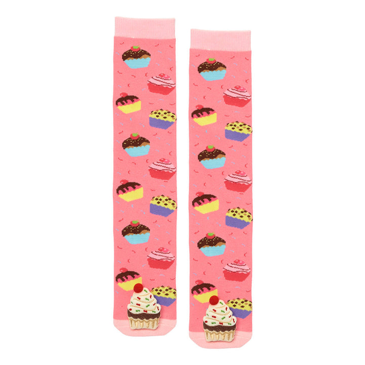 Messy Moose Socks Pink Cupcake Toddler Socks 6 Pack - Adult - Socks