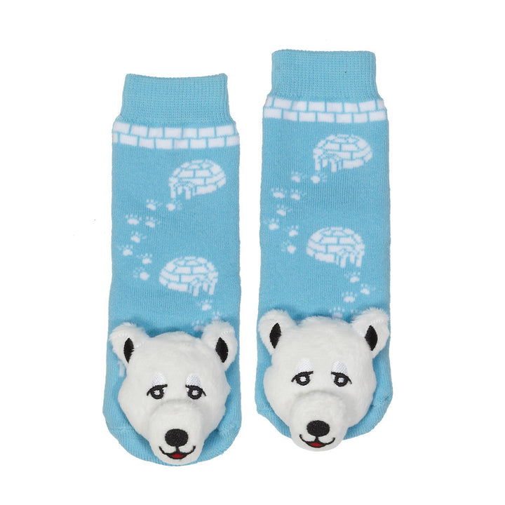 Messy Moose Socks Polar Bear 6 Pack - Baby / Light Blue - Socks