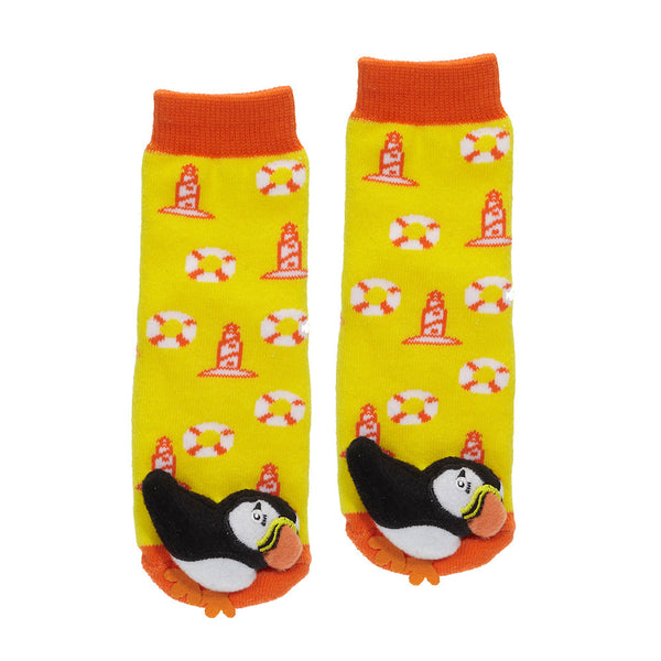 Messy Moose Socks Puffin 6 Packs - Baby / Yellow - Socks