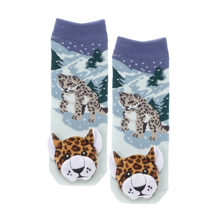 Messy Moose Socks Snow Leopard 6 Pack - Baby / Blue - Socks