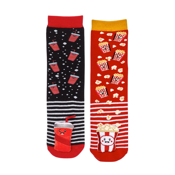 Messy Moose Socks Soda & Popcorn Mismatch 6 Pack - Youth - Socks