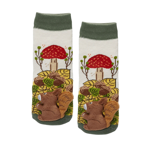 Messy Moose Socks Squirrel 6 Pack - Baby / Beige - Socks