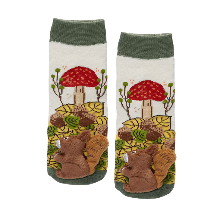 Messy Moose Socks Squirrel 6 Pack - Baby / Beige - Socks