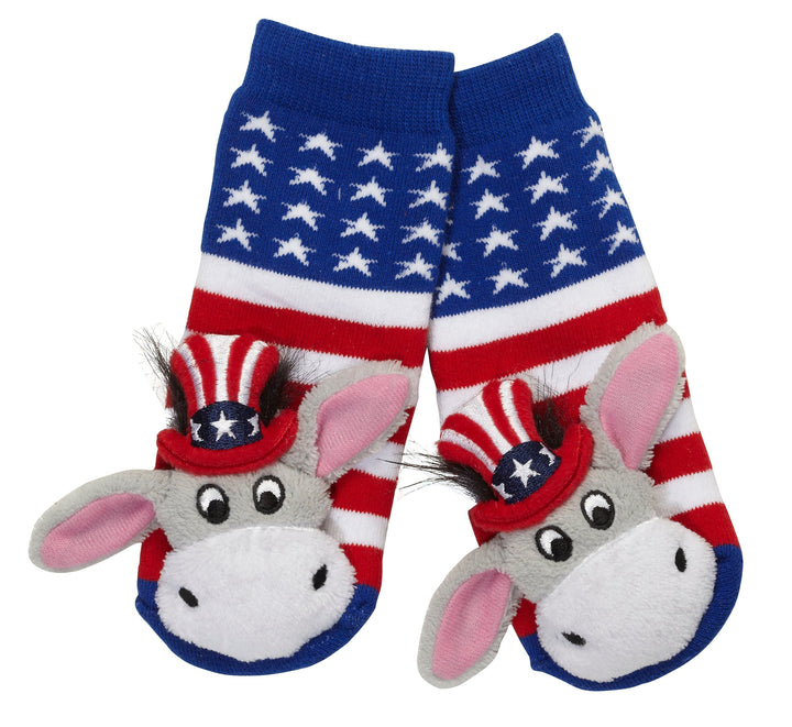 Messy Moose Socks Stars & Stripes Donkey 6 Pack - Baby / Blue - Socks