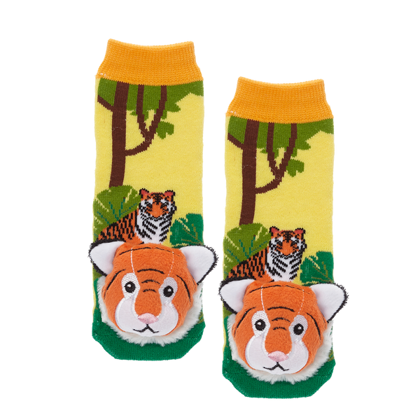 Messy Moose Socks Tiger 6 Pack - Baby / Yellow - Socks