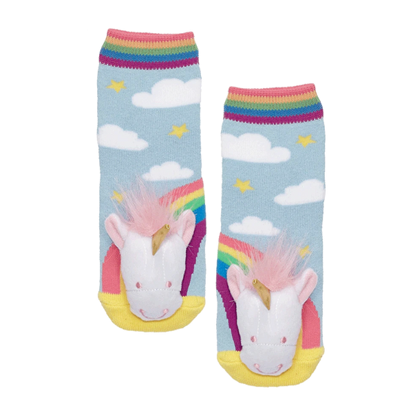 Messy Moose Socks Unicorn 6 Pack - Baby / Light Blue - Socks