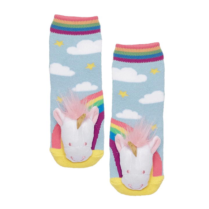 Messy Moose Socks Unicorn 6 Pack - Baby / Light Blue - Socks