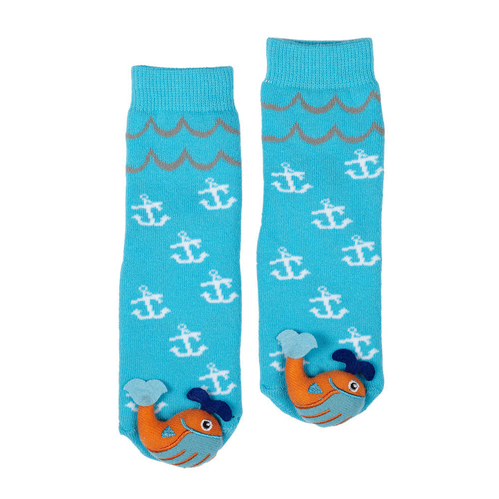 Messy Moose Socks Whale 6 Pack - Baby / Sky blue - Socks