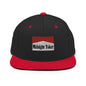 Midnight Toker Bill Brim Snapback Hat - Black/ Red