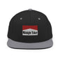 Midnight Toker Bill Brim Snapback Hat - Black/ Silver