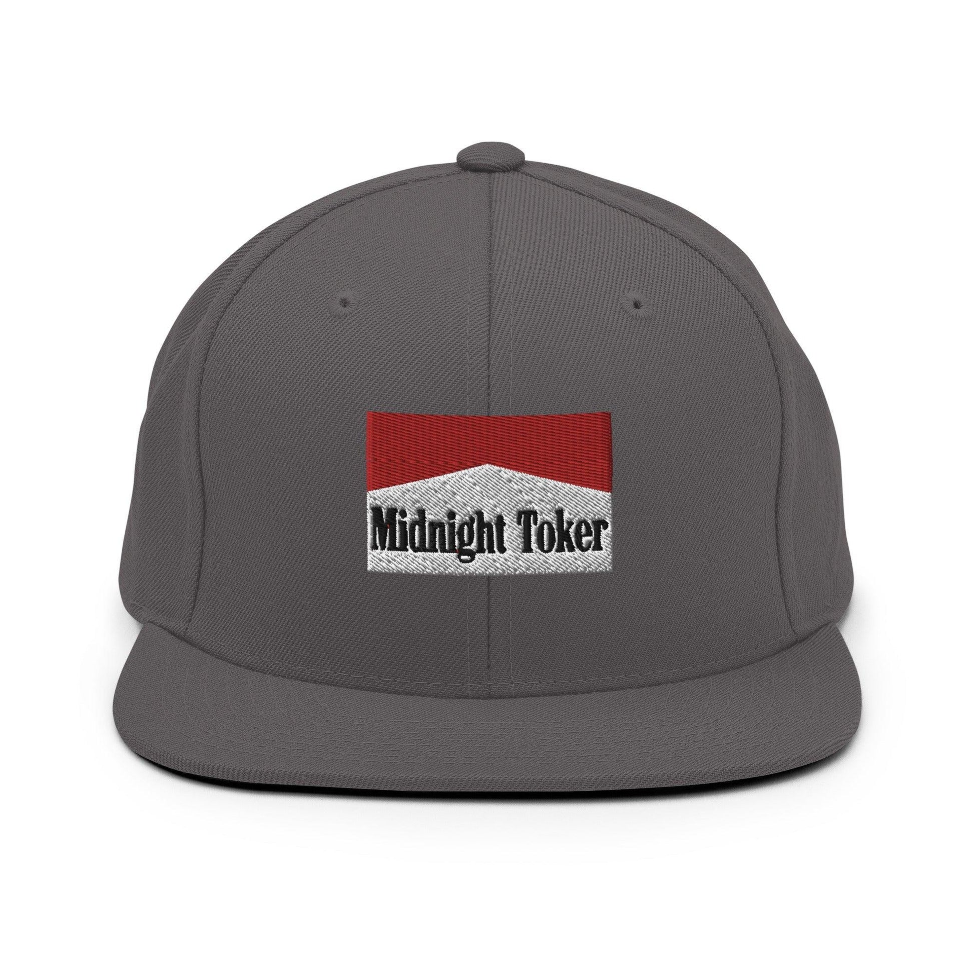 Midnight Toker Bill Brim Snapback Hat - Dark Grey