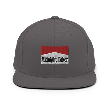 Midnight Toker Bill Brim Snapback Hat - Dark Grey