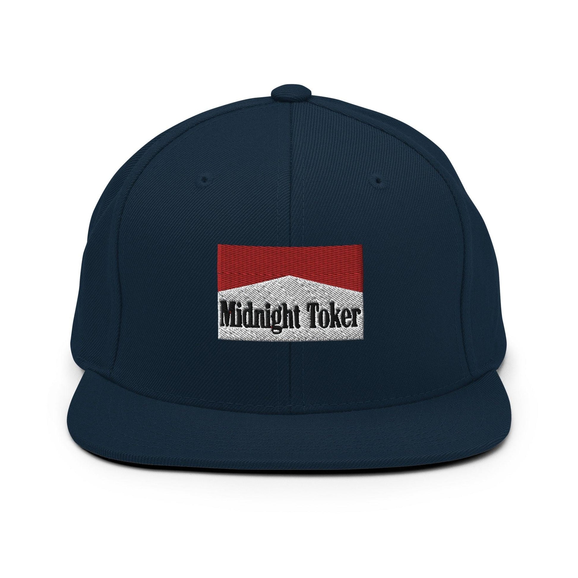 Midnight Toker Bill Brim Snapback Hat - Dark Navy