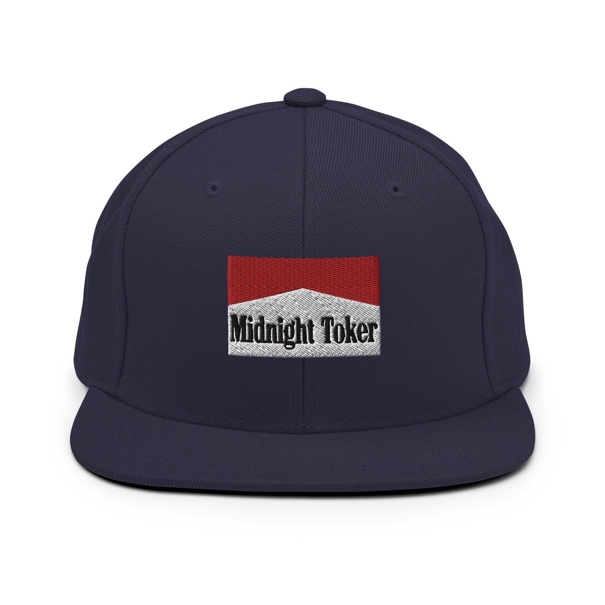 Midnight Toker Bill Brim Snapback Hat - Navy