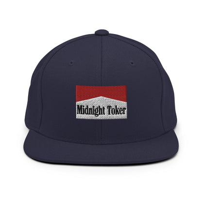 Midnight Toker Bill Brim Snapback Hat - Navy