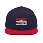 Midnight Toker Bill Brim Snapback Hat - Navy/ Red