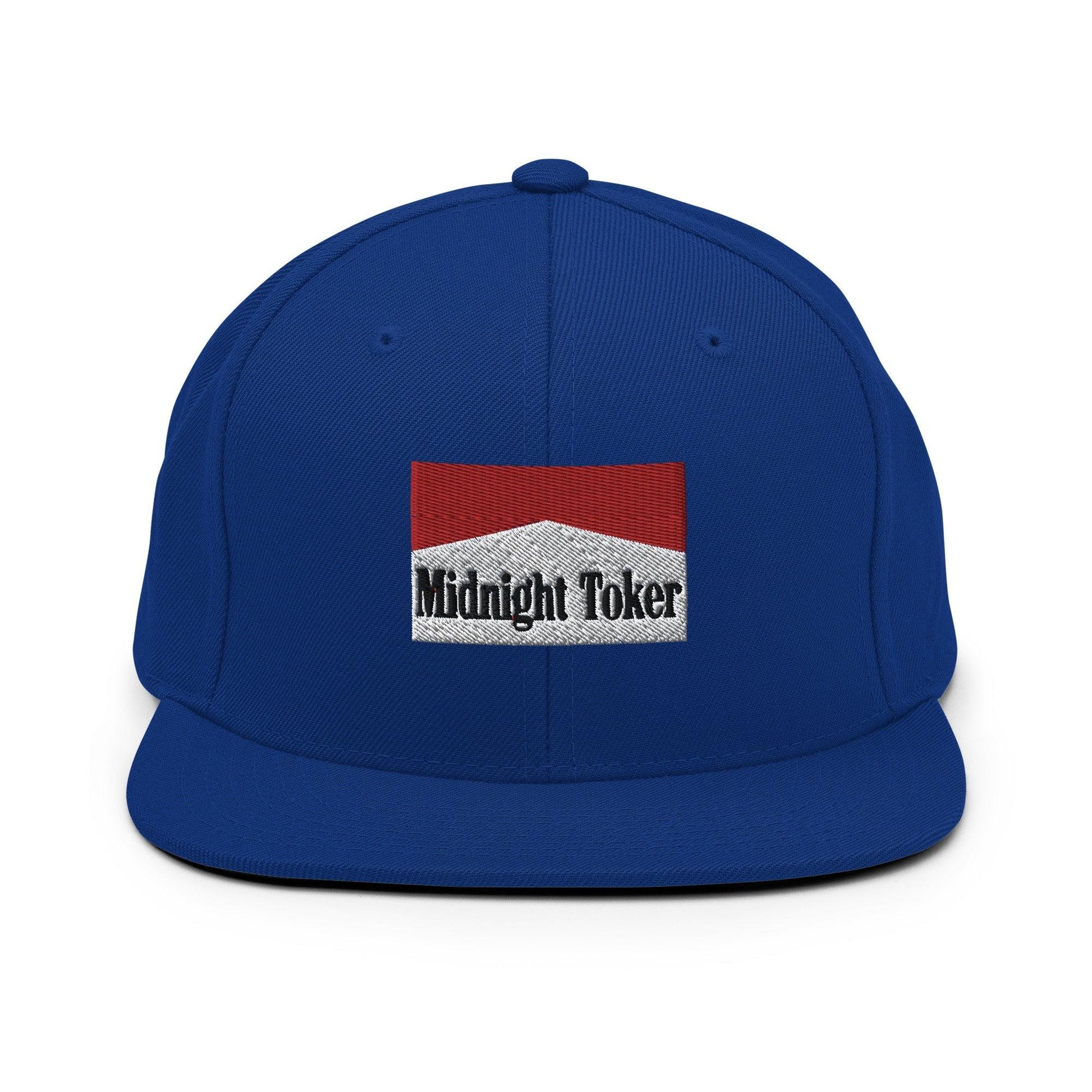 Midnight Toker Bill Brim Snapback Hat - Royal Blue