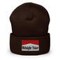 Midnight Toker Embroidered Knit Cuffed Beanie - Brown