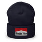 Midnight Toker Embroidered Knit Cuffed Beanie - Navy