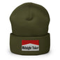 Midnight Toker Embroidered Knit Cuffed Beanie - Olive