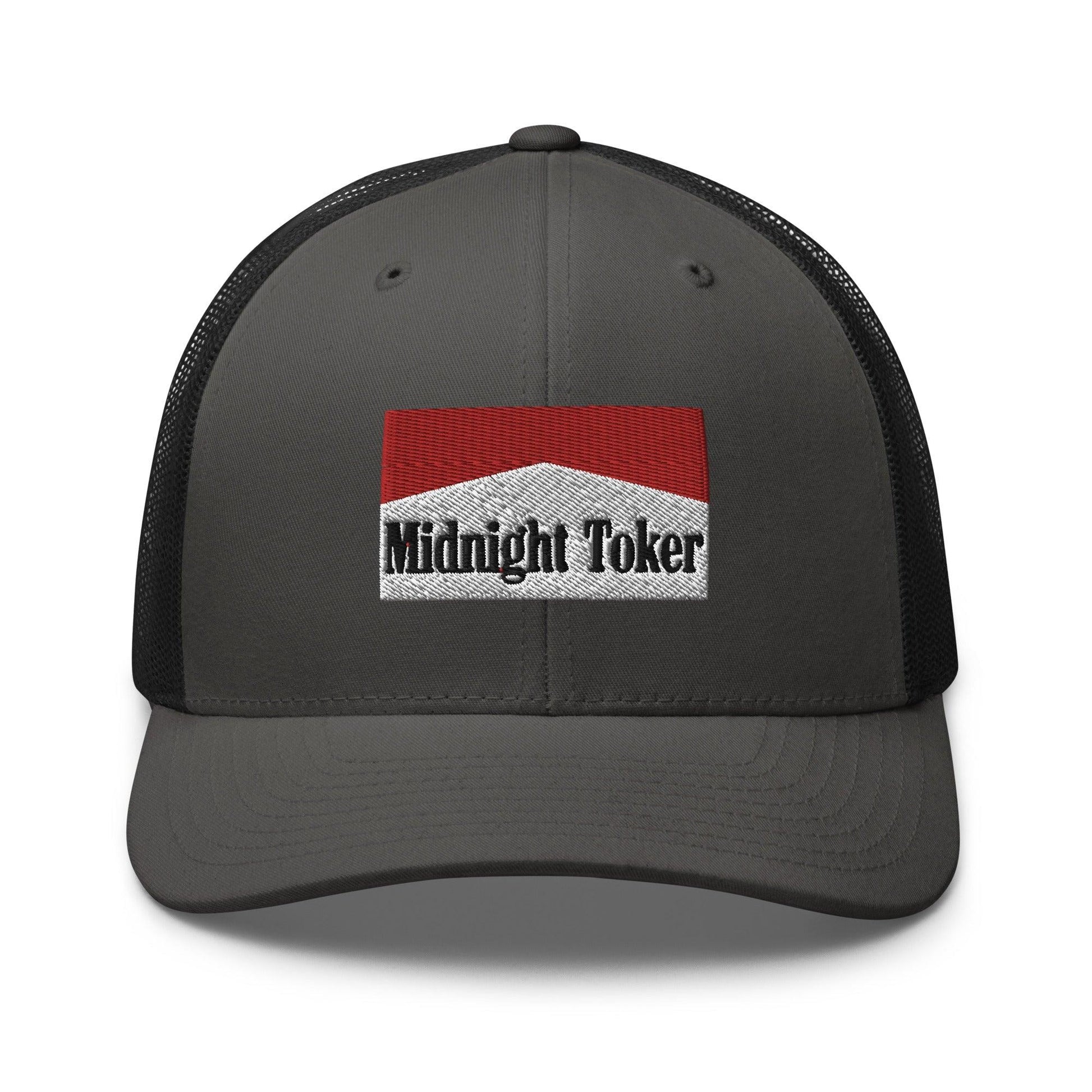 Midnight Toker Retro Trucker Hat - Charcoal/ Black