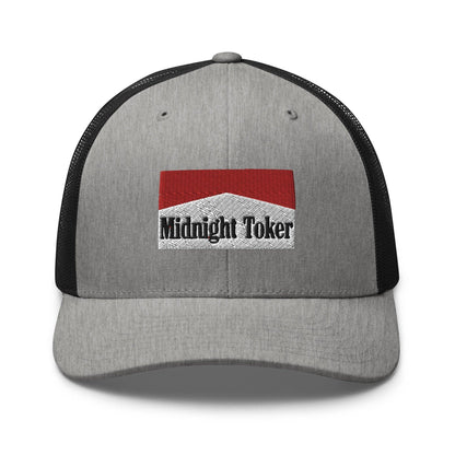 Midnight Toker Retro Trucker Hat - Heather/ Black