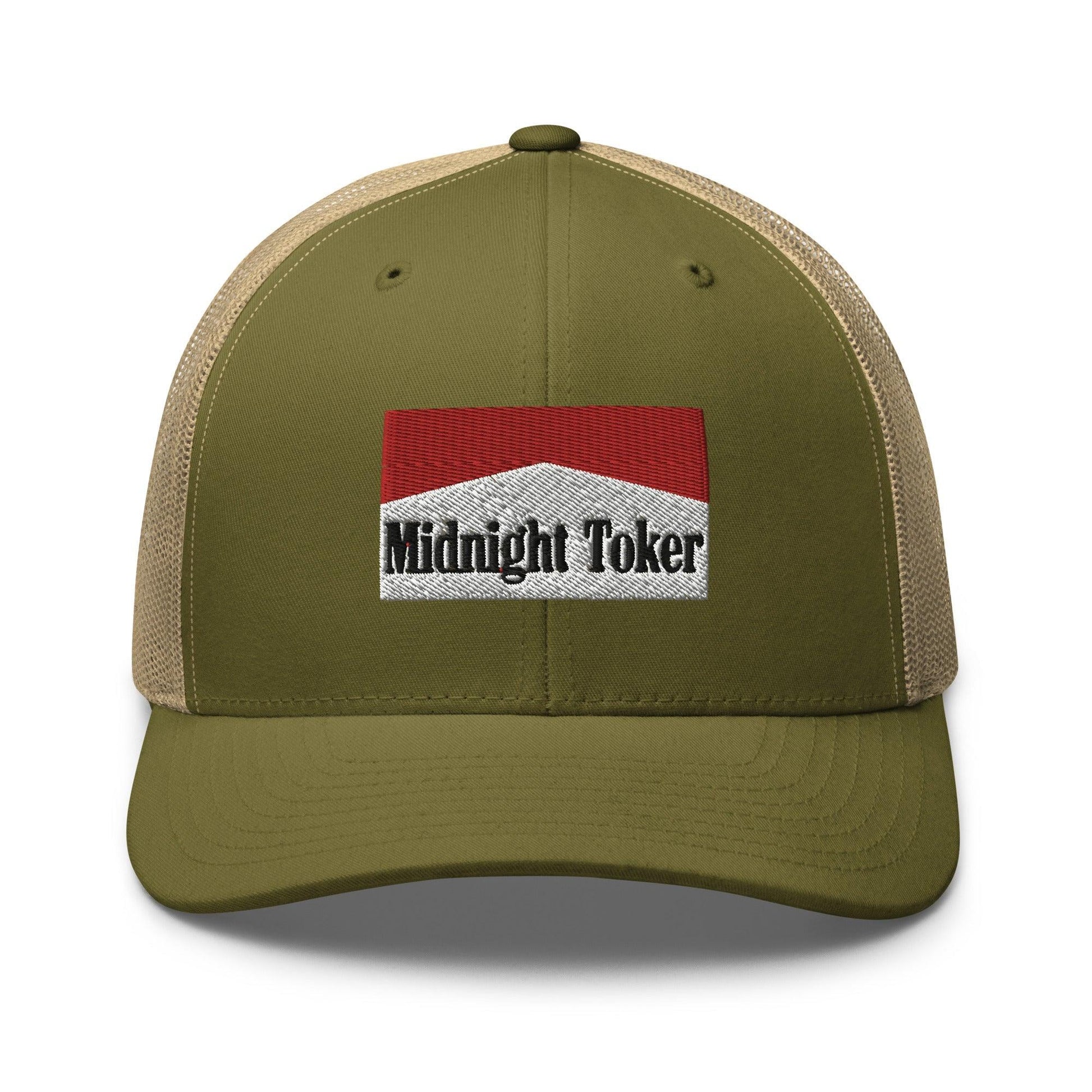 Midnight Toker Retro Trucker Hat - Moss/ Khaki