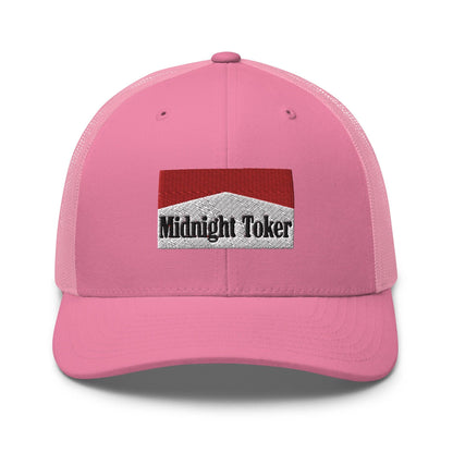 Midnight Toker Retro Trucker Hat - Pink