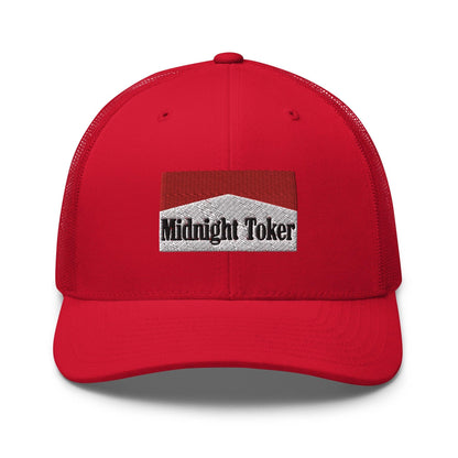 Midnight Toker Retro Trucker Hat - Red