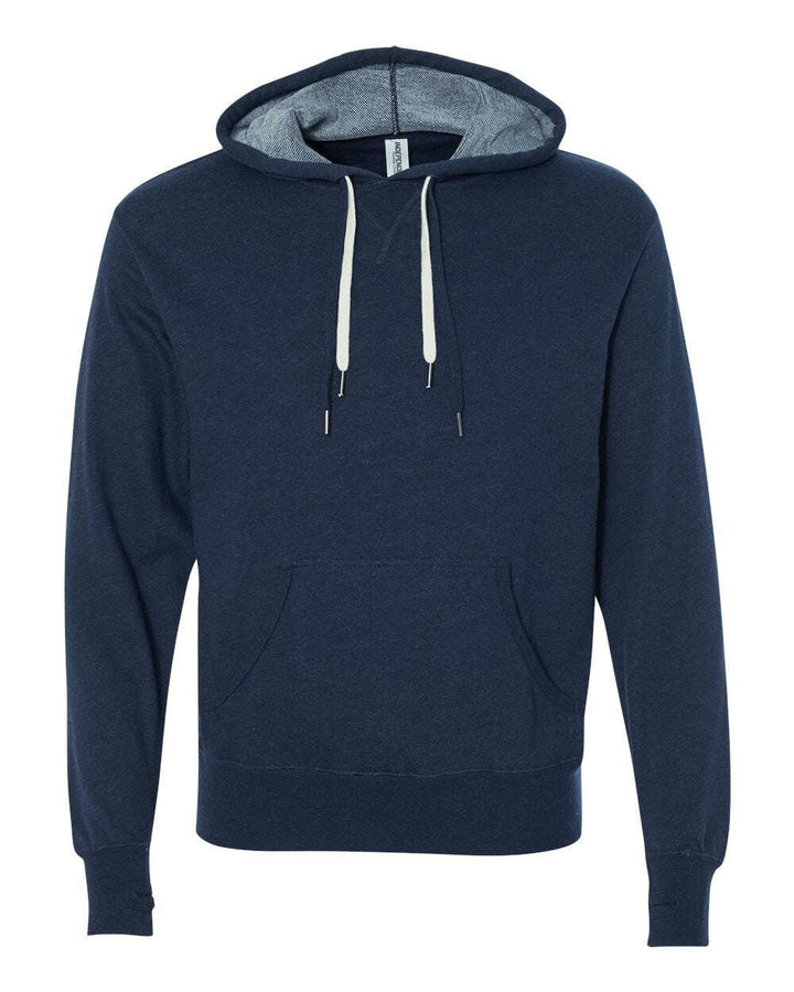 Midweight French Terry Hooded Sweatshirt PRM90HT - Navy Heather / XS - Sweatshirts & Hoodies