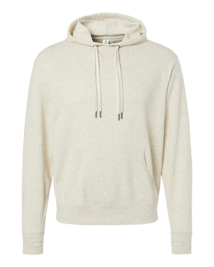 Midweight French Terry Hooded Sweatshirt PRM90HT - Oatmeal Heather / XS - Sweatshirts & Hoodies