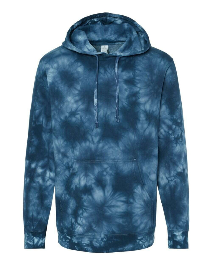 Midweight Tie-Dyed Hooded Sweatshirt PRM4500TD - Tie Dye Navy / XS - Sweatshirts & Hoodies