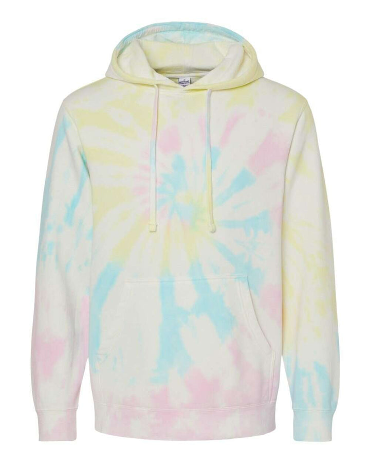 Midweight Tie-Dyed Hooded Sweatshirt PRM4500TD - Tie Dye Sunset Swirl / XS - Sweatshirts & Hoodies