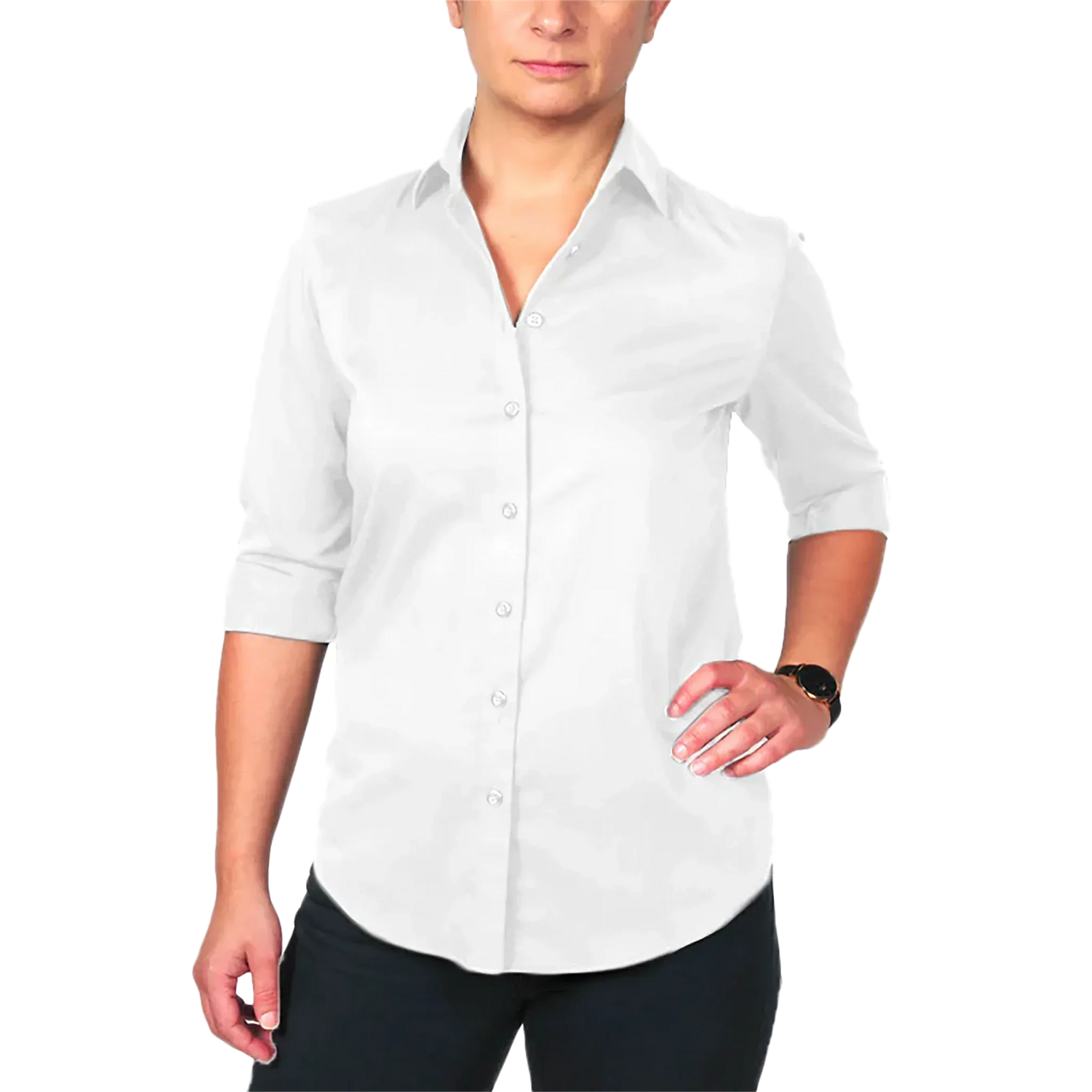Mirvik The Milano Ladies’ Premium Shirt - White / XS - Shirts & Tops