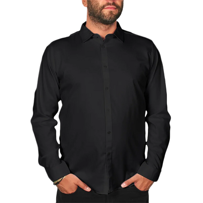 Mirvik The Milano Men’s Premium Shirt - Black / Small - Shirts & Tops