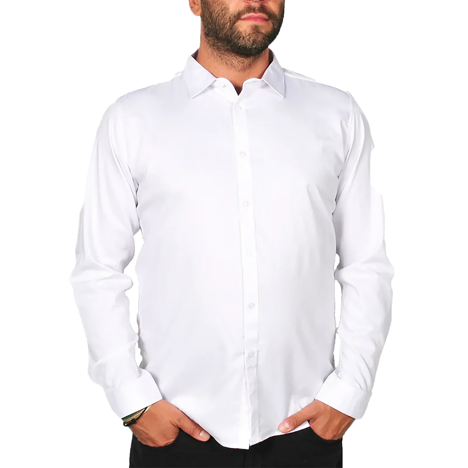 Mirvik The Milano Men’s Premium Shirt - White / Small - Shirts & Tops