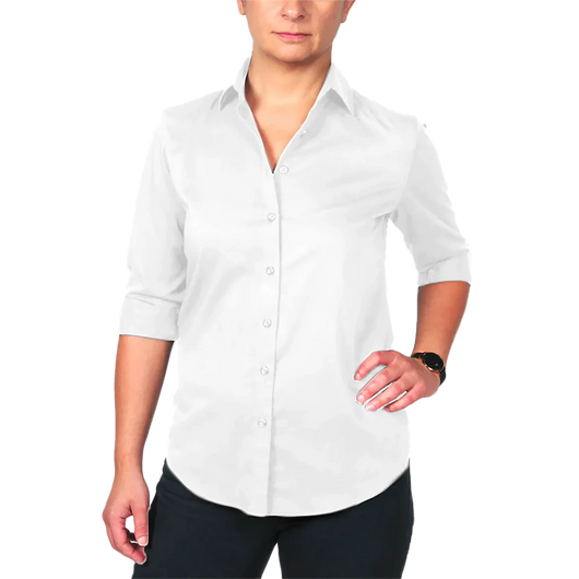 Mirvik The Milano Ladies’ Premium Shirt - White / XS - Shirts & Tops