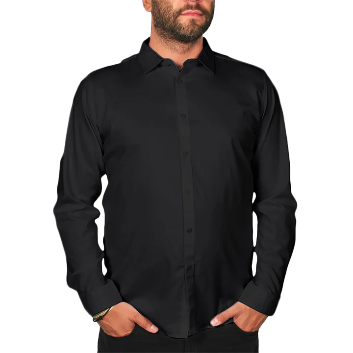 Mirvik The Milano Men’s Premium Shirt - Black / Small - Shirts & Tops