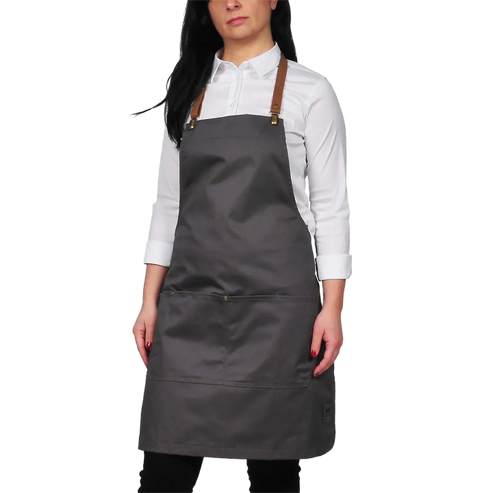 Mirvik The Minimalist - Bib Apron - Gray - Aprons