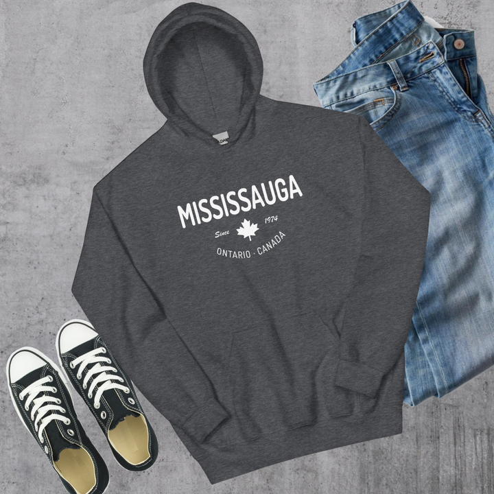 Mississauga Since 1974 Hoodie - Dark Heather / S