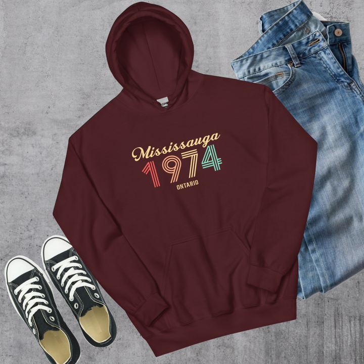 Mississauga Vintage Hoodie - Maroon / S