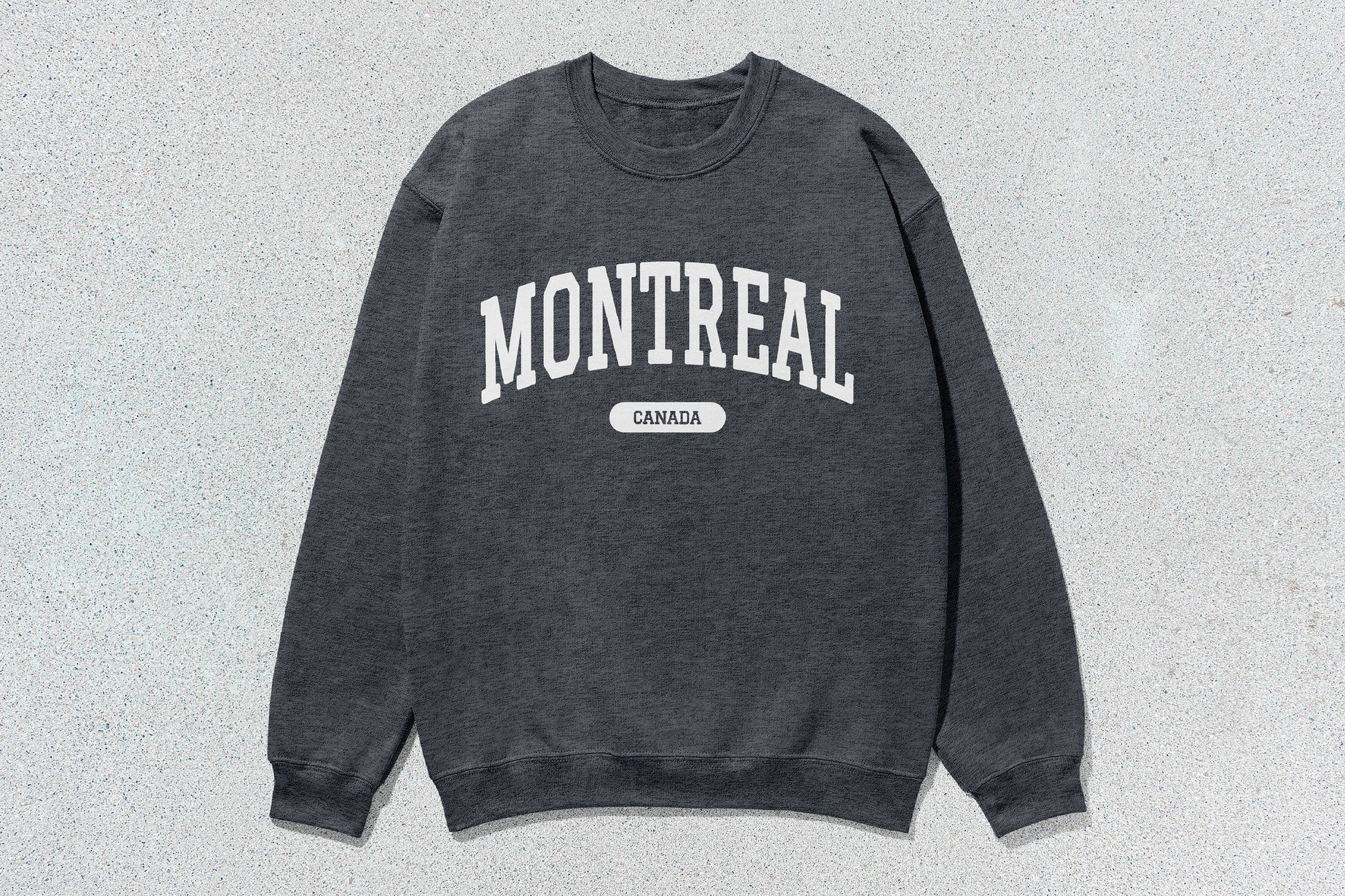 Gray Montreal crewneck sweatshirt from the Unisex Heavy Blend™ Custom Apparel collection